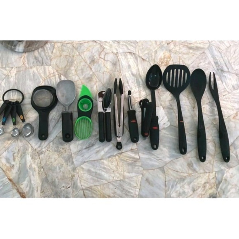 OXO Good Grips 14 Piece Kitchen Tool Set Black Ergonomic Utensils Gadget Lot